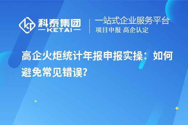 高企火炬統計年報申報實操:如何避免常見錯誤?